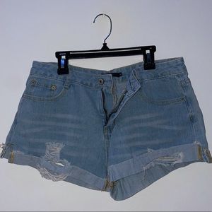 Light summer jean shorts
